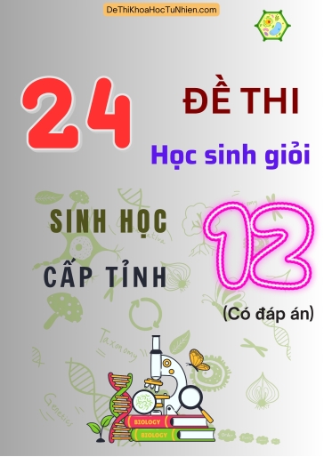 Bộ 24 Đề thi Học sinh giỏi Sinh học 12 cấp Tỉnh (Có đáp án)