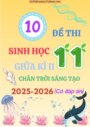 Bộ 10 Đề thi Sinh học 11 Chân Trời Sáng Tạo giữa kì 2 năm học 2025-2026 (Có đáp án)