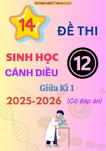 Bộ 14 Đề thi Sinh học 12 Cánh Diều giữa kì 1 năm học 2025-2026 (Có đáp án)