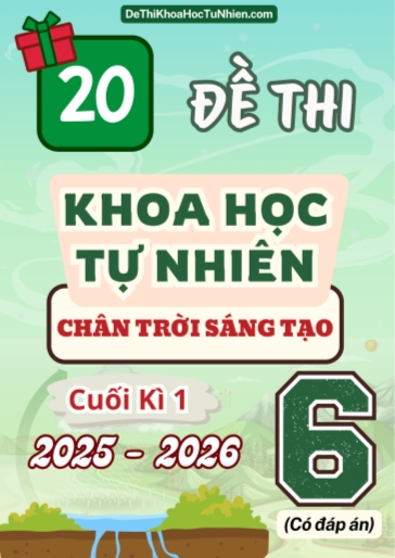 Bộ 20 Đề thi KHTN 6 CTST cuối kì 1 năm 2025-2026 (Có đáp án)