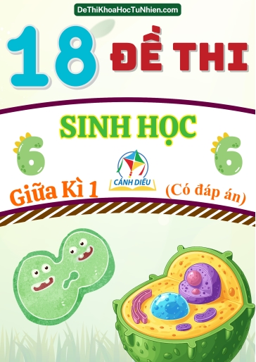 Bộ 18 Đề thi Sinh Học Lớp 6 giữa Kì 1 Cánh Diều (Có đáp án)