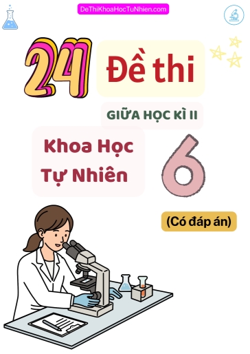 Bộ 24 Đề thi KHTN 6 giữa Kì 2 phần Tự luận (Có đáp án)
