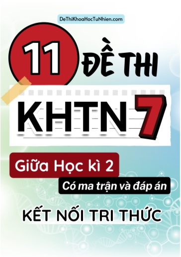 Bộ 11 Đề thi Khoa học tự nhiên Lớp 7 giữa học kì 2 có ma trận và đáp án (Kết nối tri thức)
