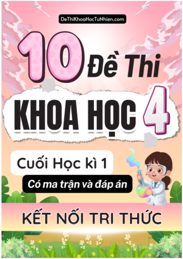 Bộ 10 Đề thi cuối học kì 1 môn Khoa Học lớp 4 có Ma trận và Đáp án (Kết nối tri thức)